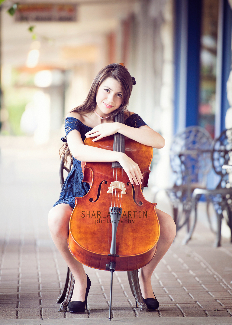 Austin Senior Photography with Cello